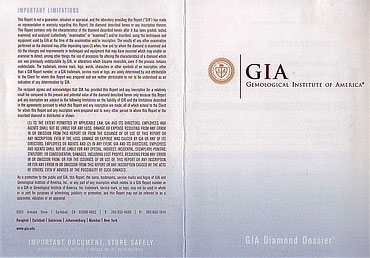 GIA – GEMOLOGICAL INSTITUTE OF AMERICA